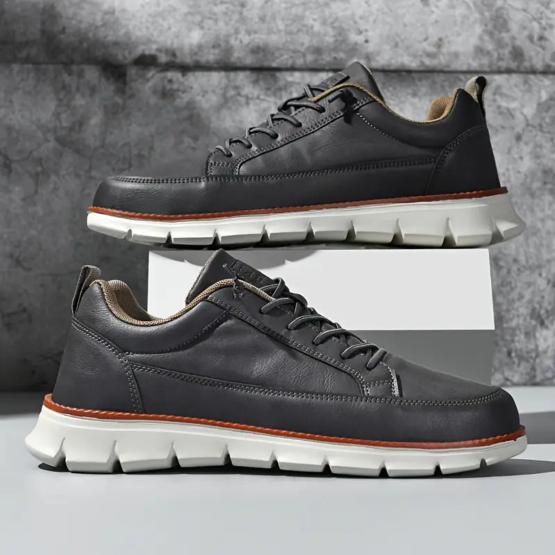 CONOR™™ | Men's Cushioned Leather Walking Sneakers