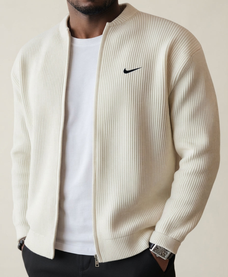CONOR™ | Ribbed Knit Cardigan Jacket with Zipper