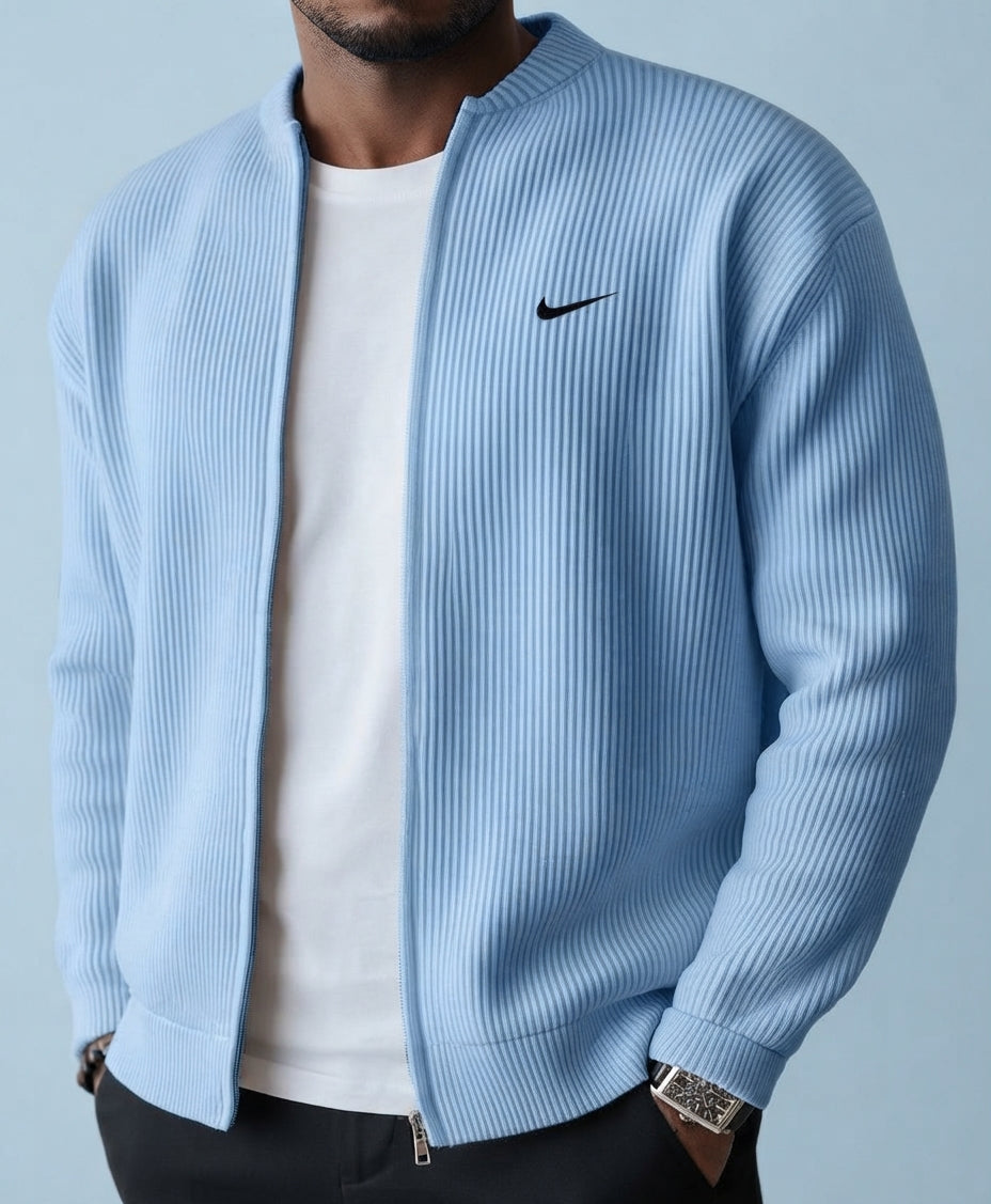 CONOR™ | Ribbed Knit Cardigan Jacket with Zipper