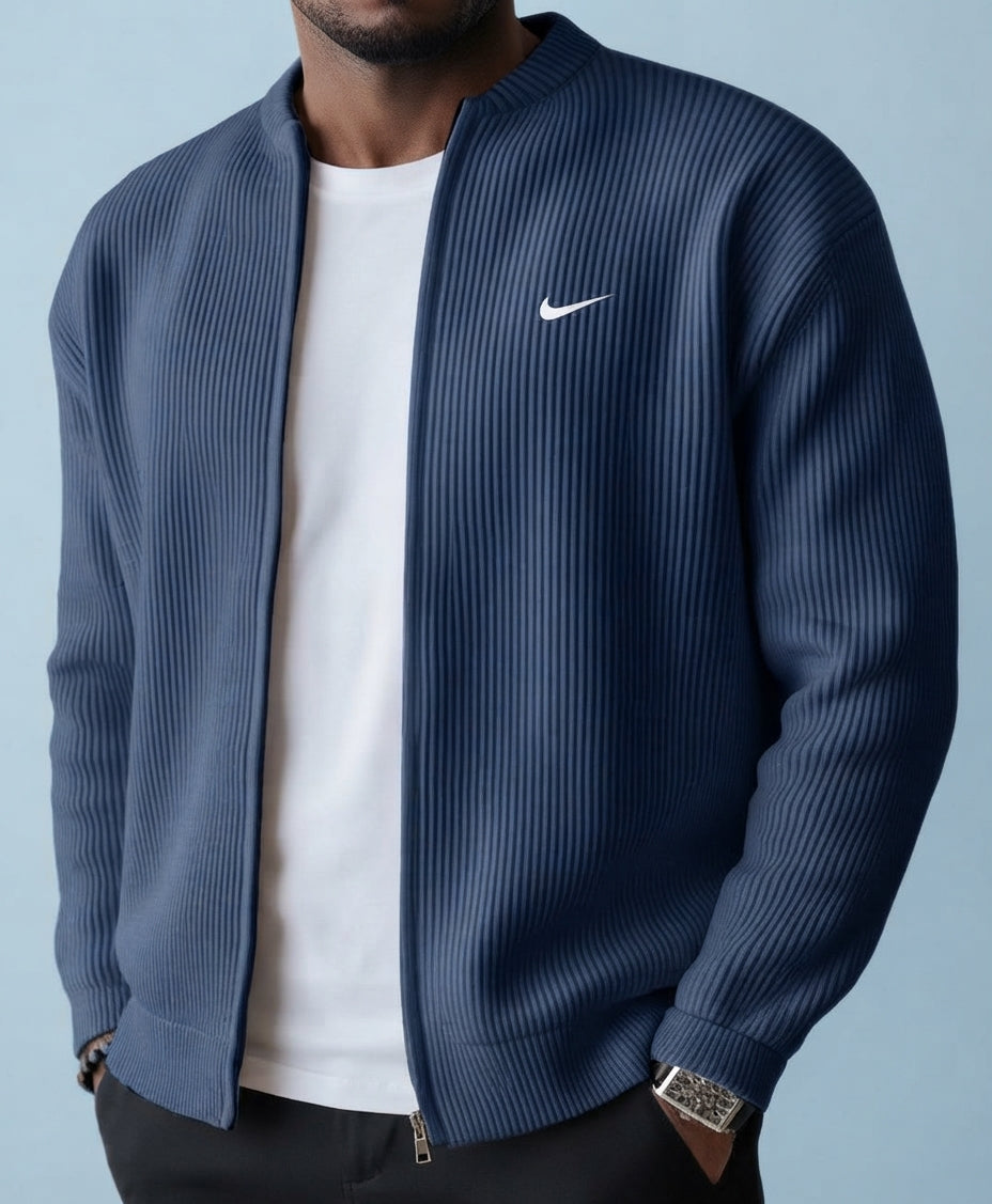 CONOR™ | Ribbed Knit Cardigan Jacket with Zipper