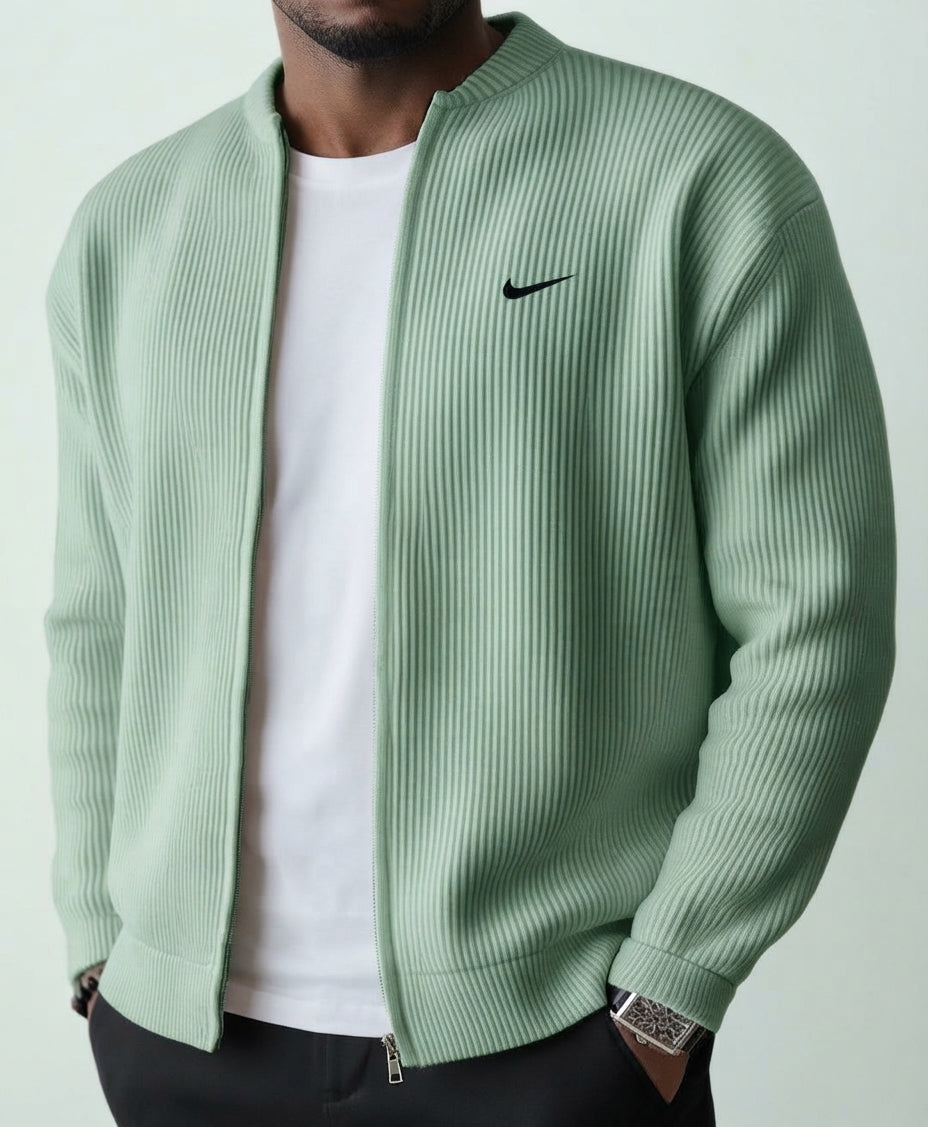 CONOR™ | Ribbed Knit Cardigan Jacket with Zipper