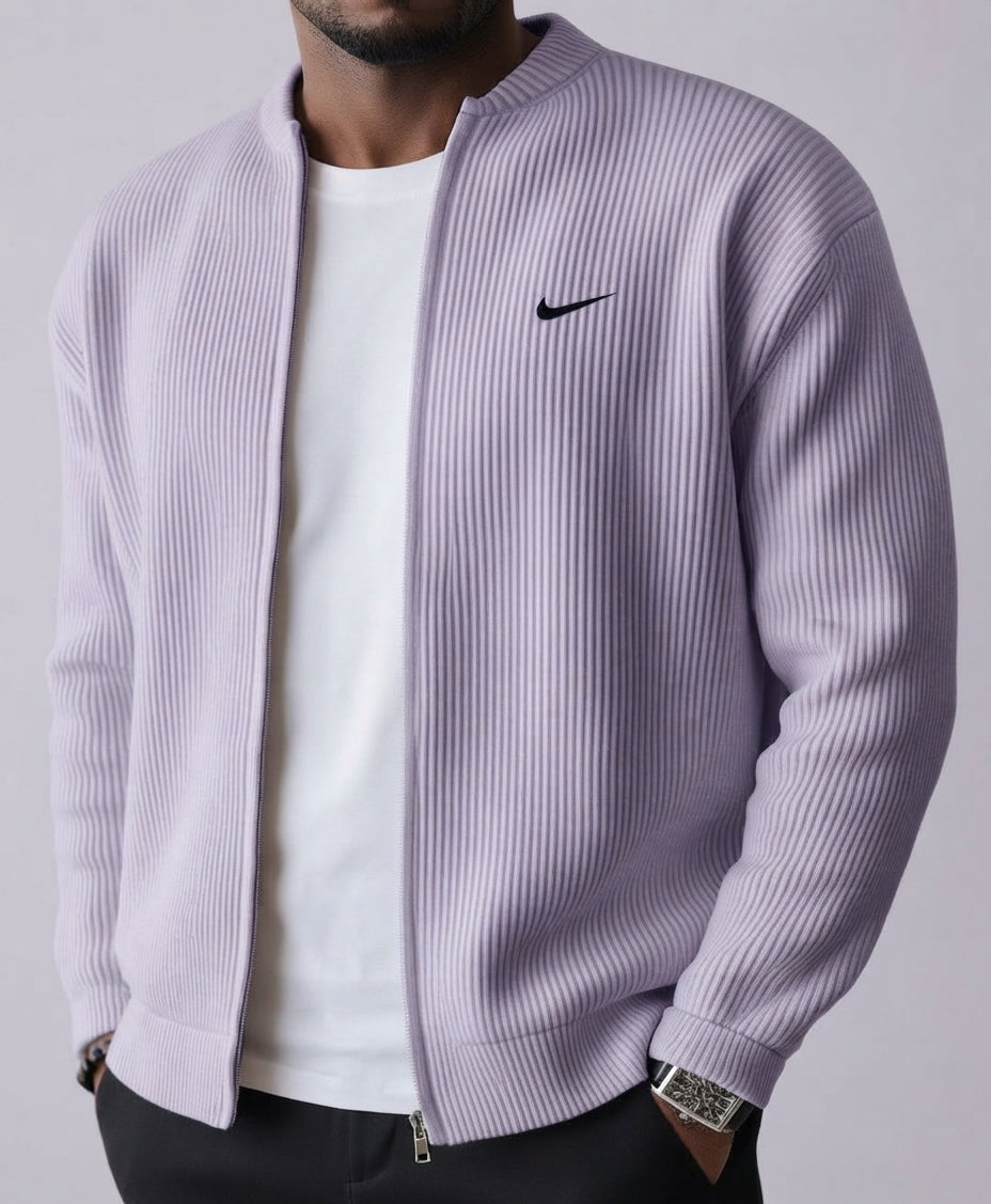 CONOR™ | Ribbed Knit Cardigan Jacket with Zipper