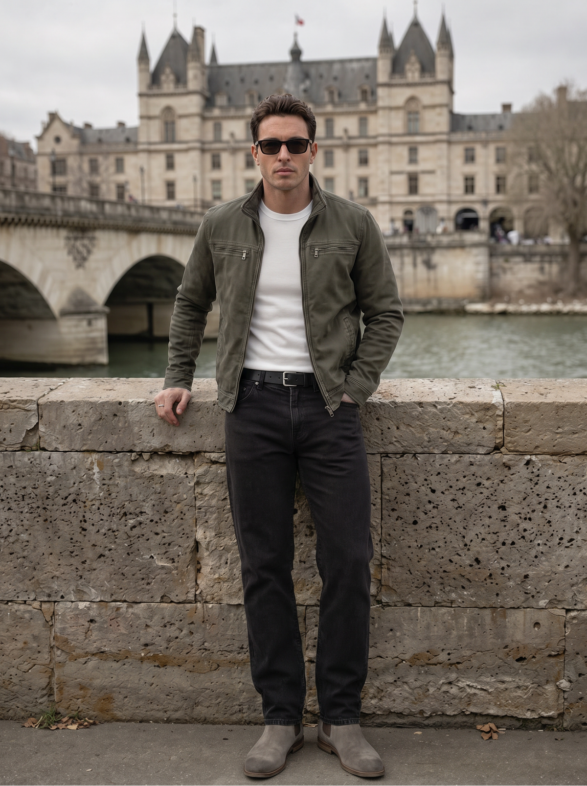 CONOR™ | Valmont Vintage Olive Field Jacket - Cross & Crown