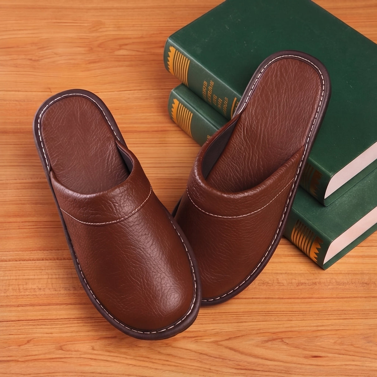 CONOR™ | Men's Leather Slippers
