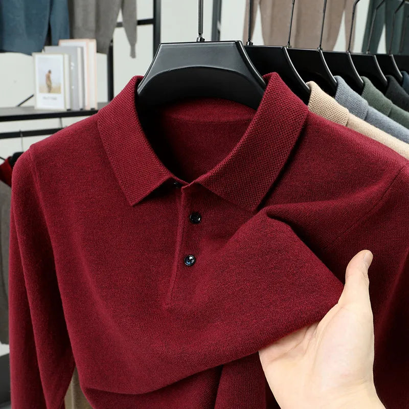 CONOR™ | Soft-Touch Knit Polo Sweater