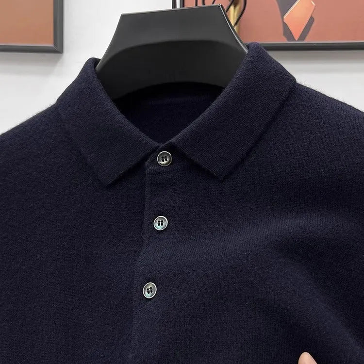 CONOR™ | Soft-Touch Knit Polo Sweater