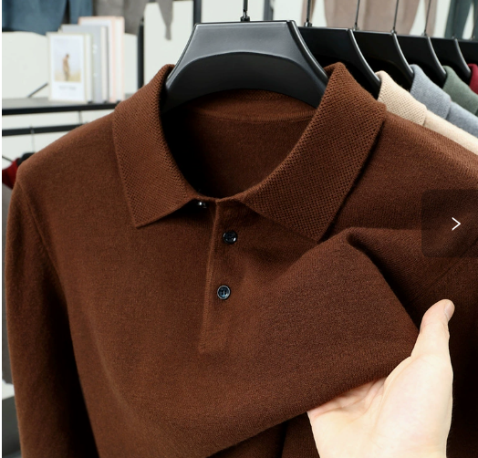 CONOR™ | Soft-Touch Knit Polo Sweater