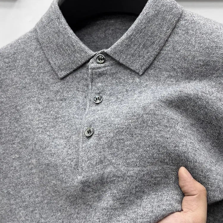 CONOR™ | Soft-Touch Knit Polo Sweater