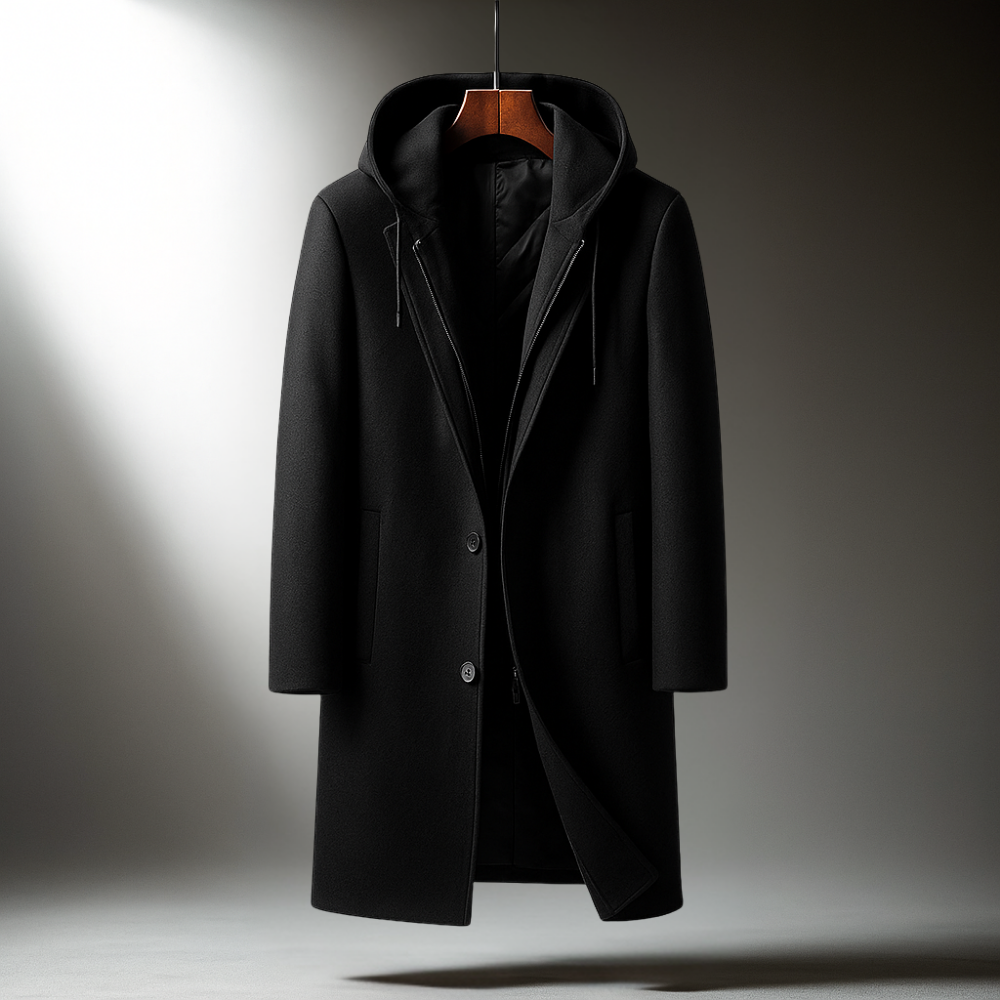 CONOR™ | Men's Wool Hooded Coat