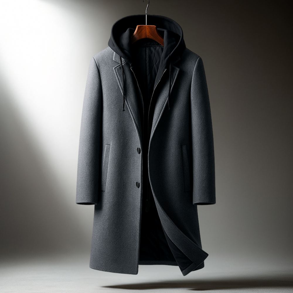 CONOR™ | Men's Wool Hooded Coat