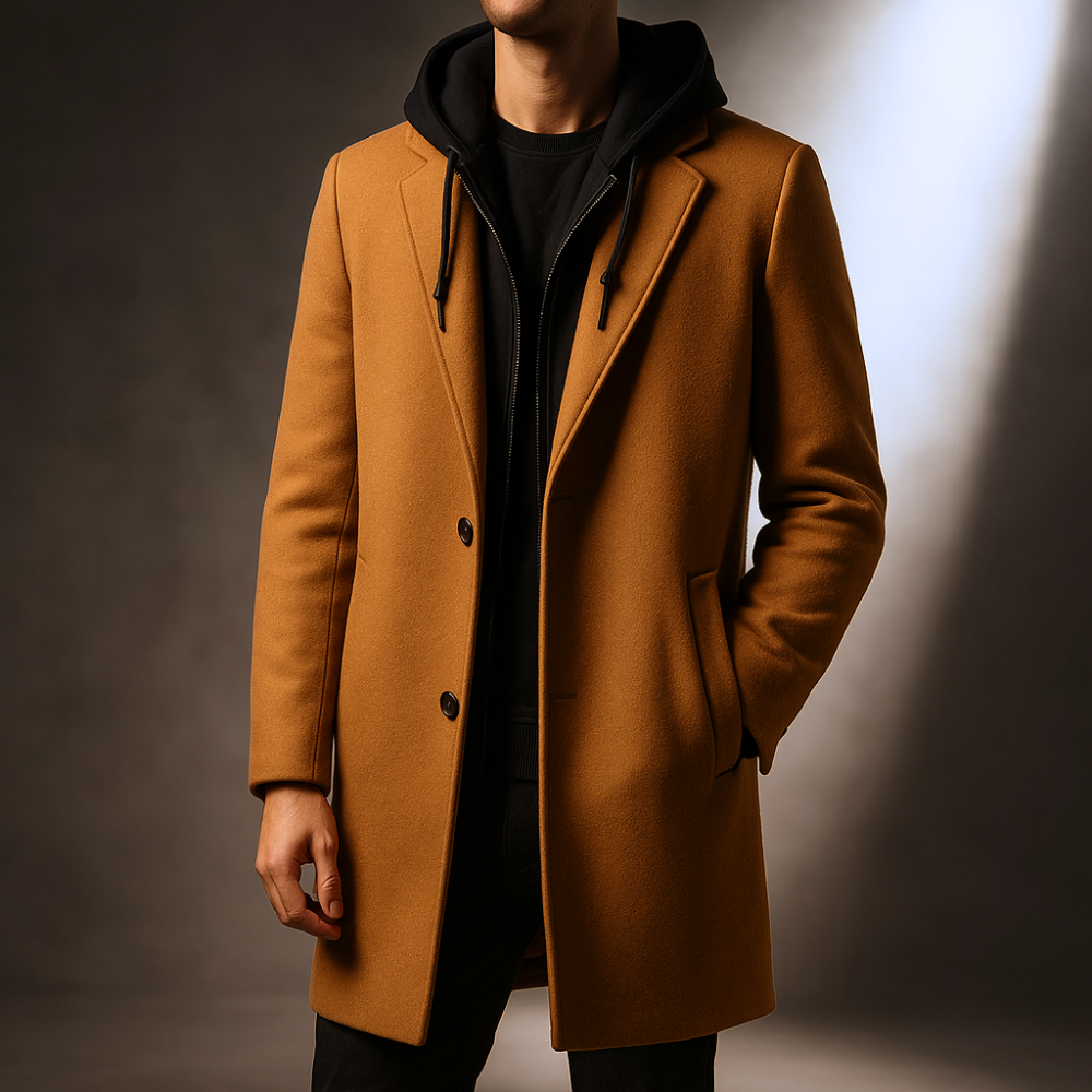 CONOR™ | Men's Wool Hooded Coat