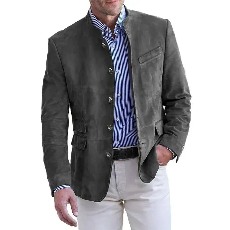 CONOR™ | Men's Collared Suede Blazer