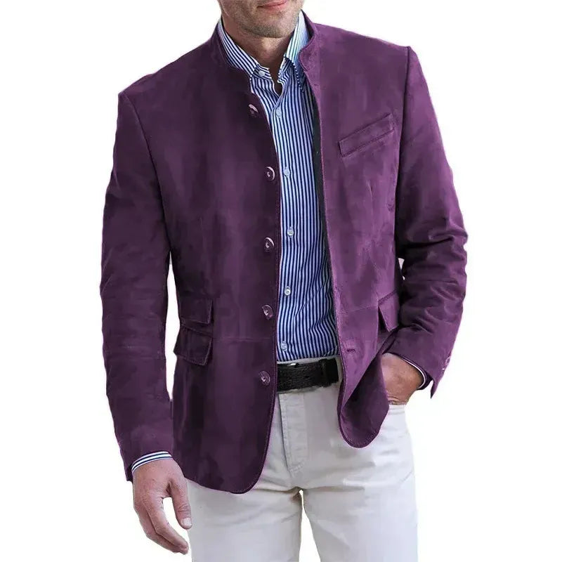 CONOR™ | Men's Collared Suede Blazer
