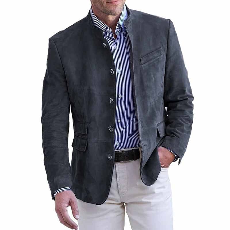 CONOR™ | Men's Collared Suede Blazer