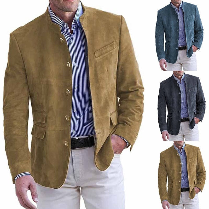 CONOR™ | Men's Collared Suede Blazer