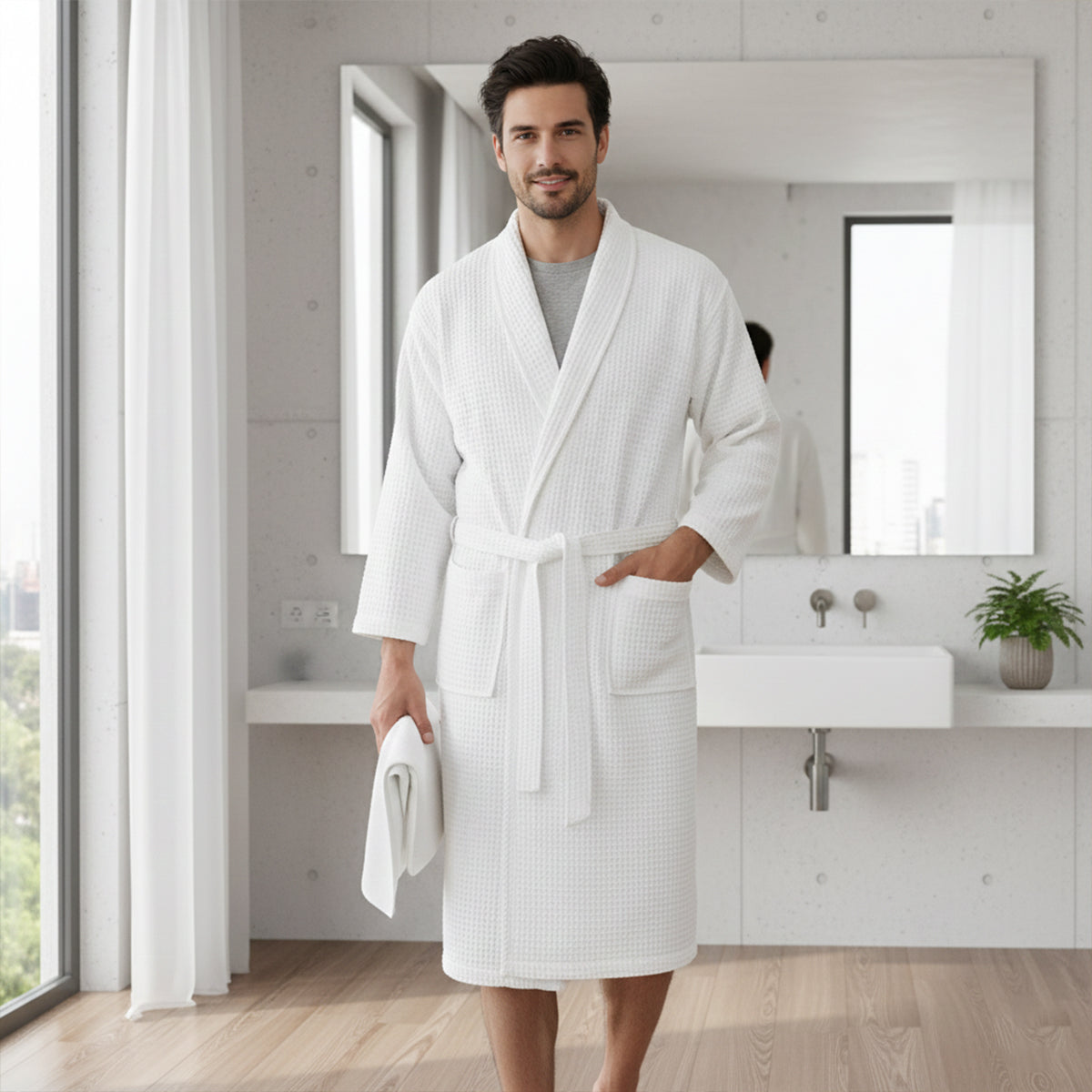 CONOR™ | Waffle Bathrobe