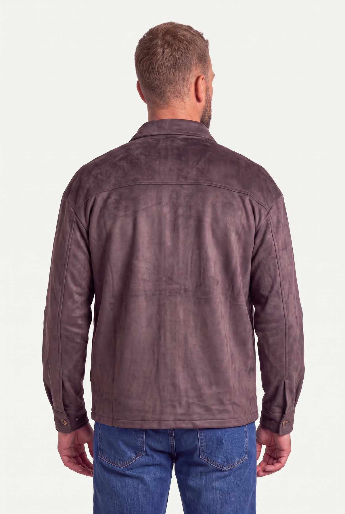 CONOR™ | Mirsino Suede Overshirt | Coffee