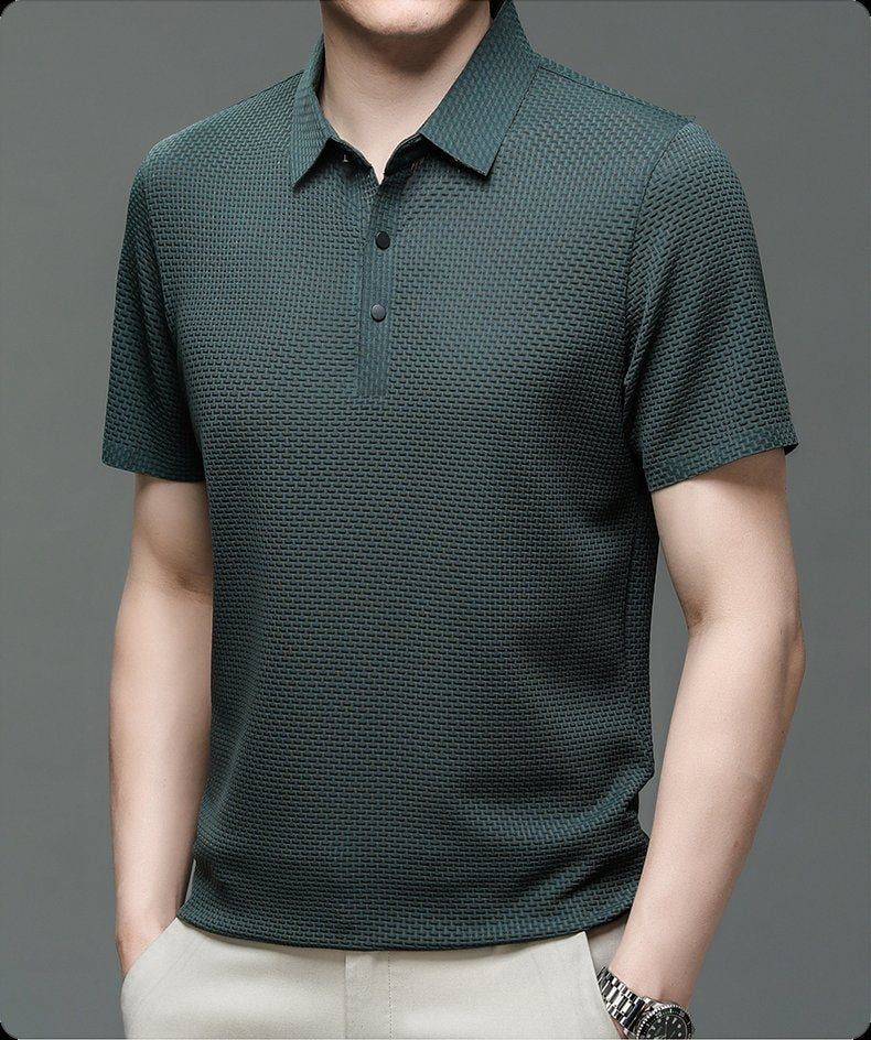 CONOR™™ | Men's Knit Button Placket Polo