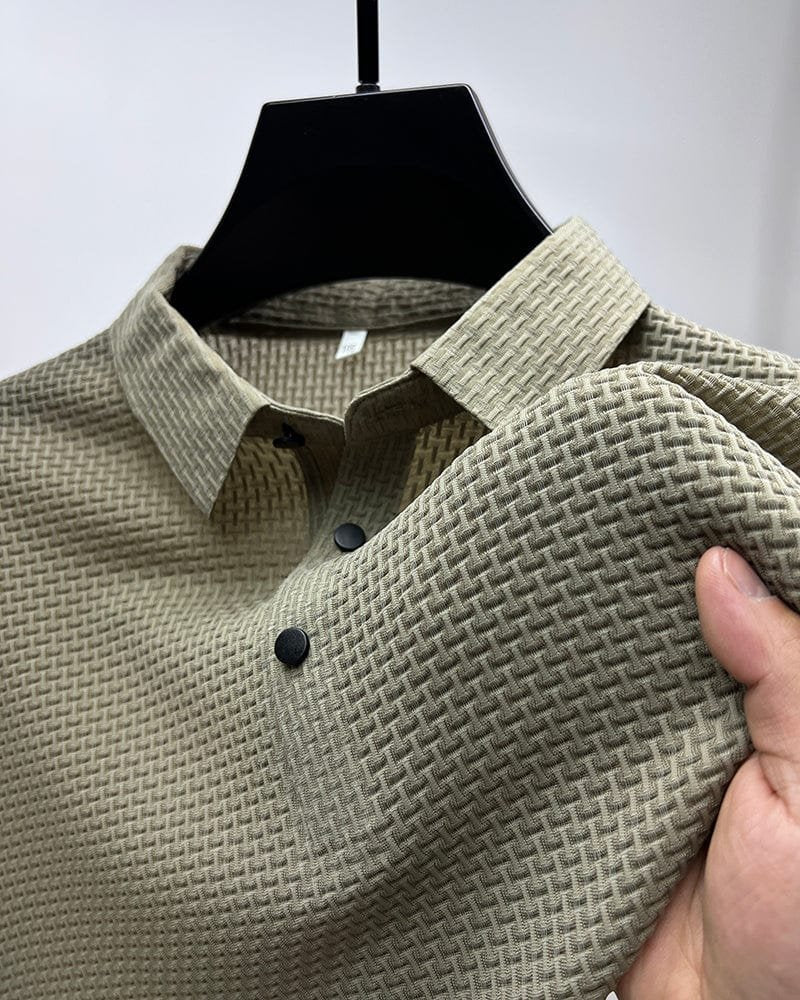 CONOR™™ | Men's Knit Button Placket Polo