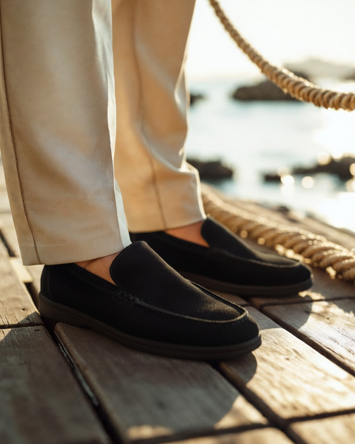 CONOR™ | Premium Suede Loafers - Black Soles