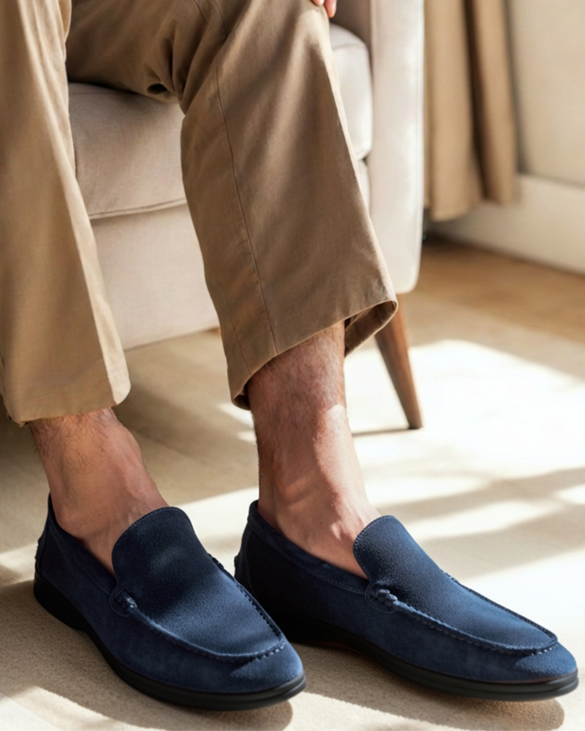 CONOR™ | Premium Suede Loafers - Black Soles