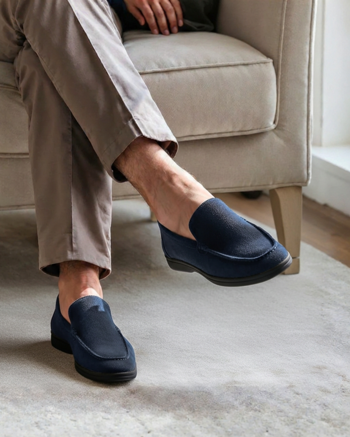 CONOR™ | Premium Suede Loafers - Black Soles