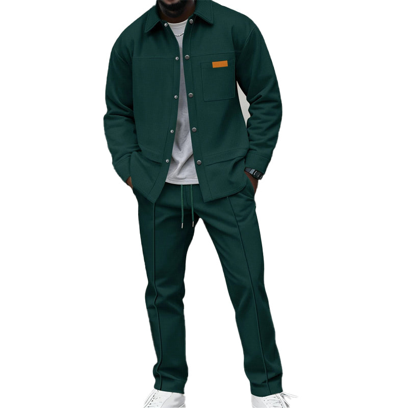CONOR™ | Waffle-Knit Jacket and Pants Set
