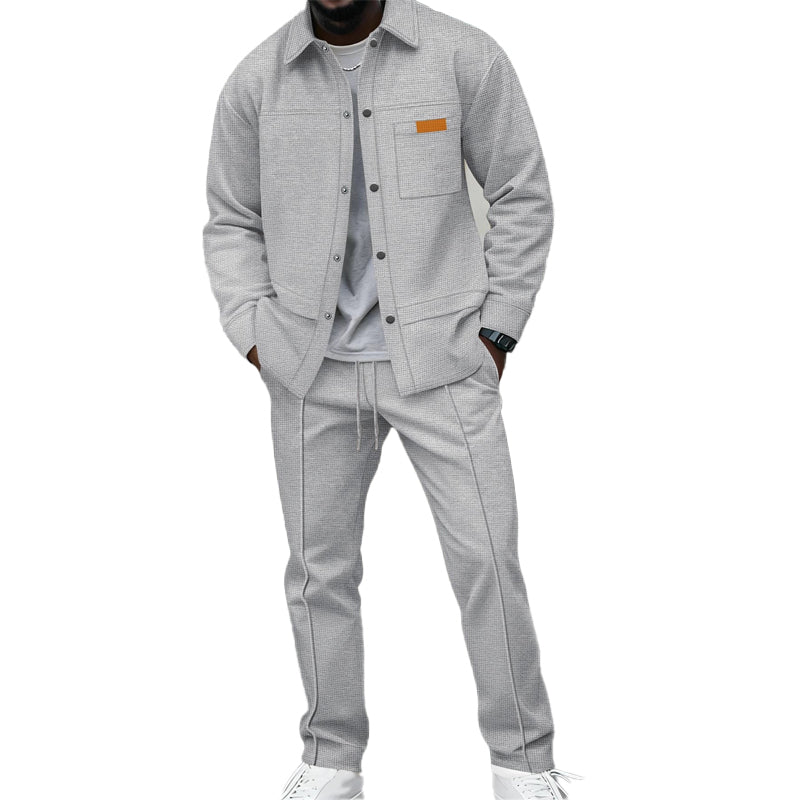 CONOR™ | Waffle-Knit Jacket and Pants Set