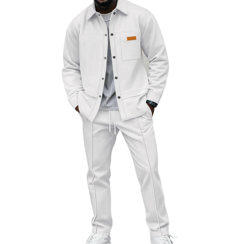 CONOR™ | Waffle-Knit Jacket and Pants Set