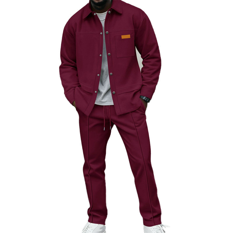 CONOR™ | Waffle-Knit Jacket and Pants Set