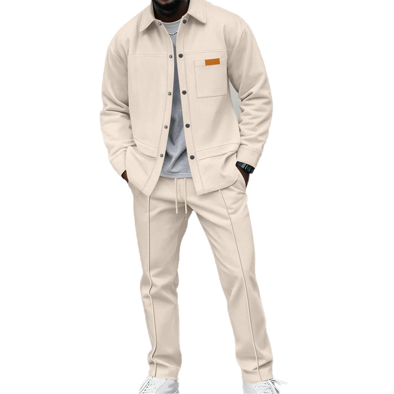 CONOR™ | Waffle-Knit Jacket and Pants Set