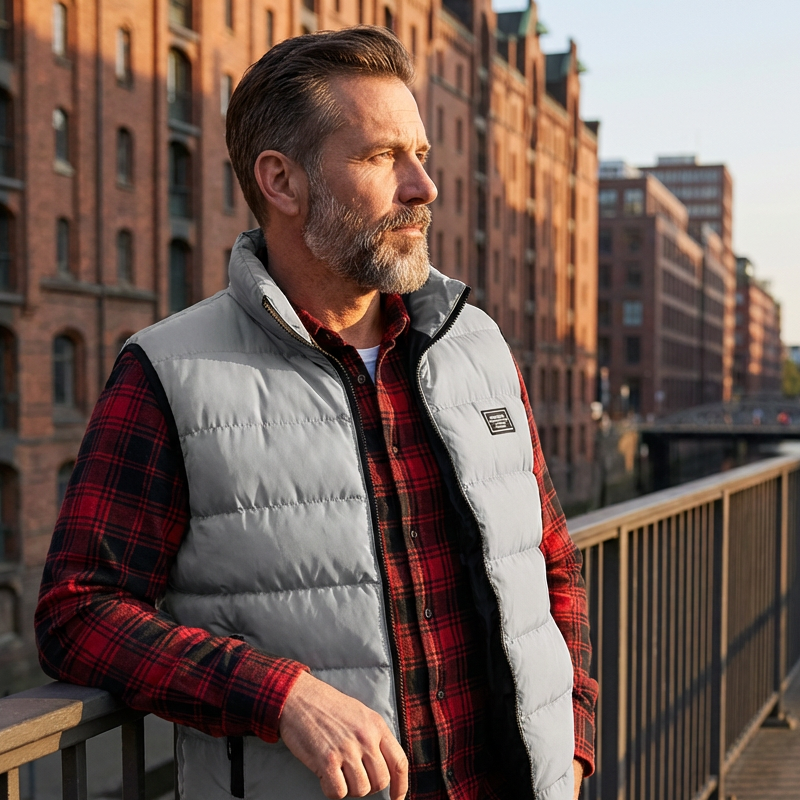 CONOR™ | Men's quilted vest with stand-up collar