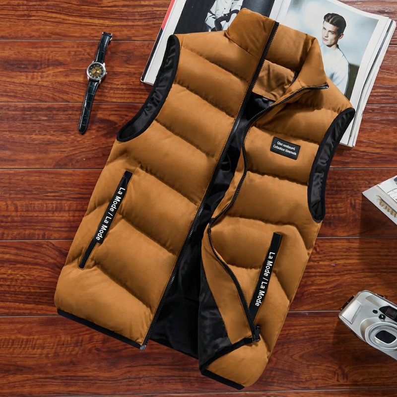 CONOR™ | Men's quilted vest with stand-up collar